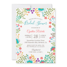 Vivid Fresh Spring Floral Cute Bridal Shower