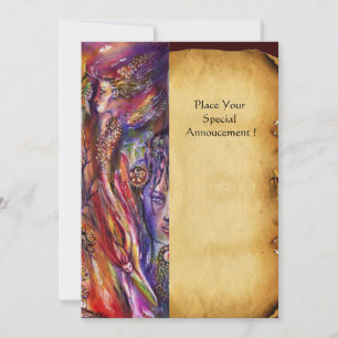 Invitación VIVIEN Y MERLIN Pergamino de fantasía