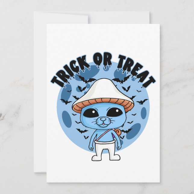 Invitación Vivimos Nos Encanta Mentir El Gato Azul Tiktok Mem (Anverso)