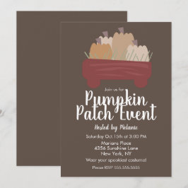 Invitación Volante de evento de Halloween de calabaza marrón