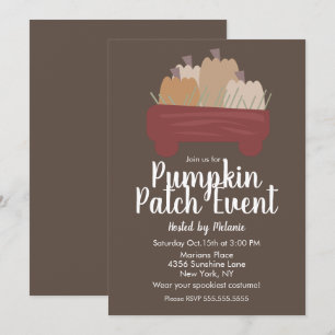 Invitación Volante de evento de Halloween de calabaza marrón
