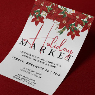Invitación Volante de eventos emergentes de navidades   Flore