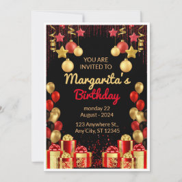 Invitación Volante de la fiesta de cumpleaños elegante de col