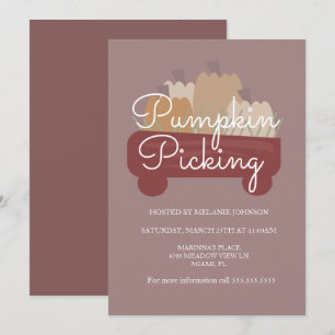 Invitación Volante de selección de calabazas de calabaza de p