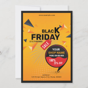 Invitación Volante de ventas del Black Friday