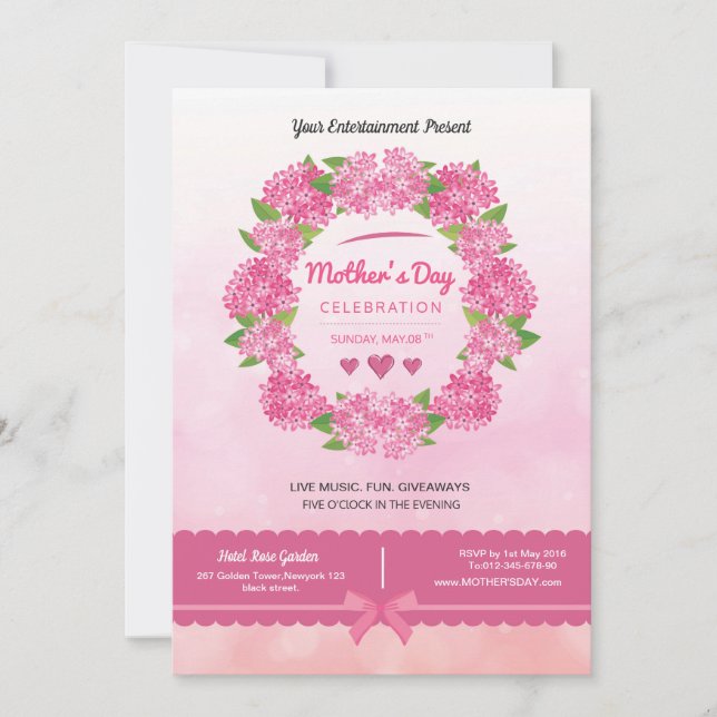 Invitación Volante del Día de la Madre (Anverso)
