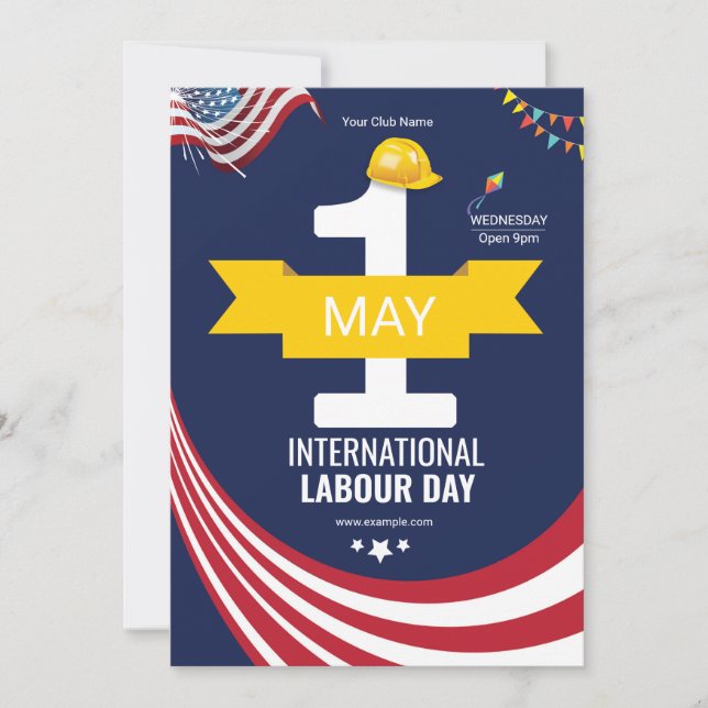 Invitación Volante del Día Internacional del Trabajo (Anverso)