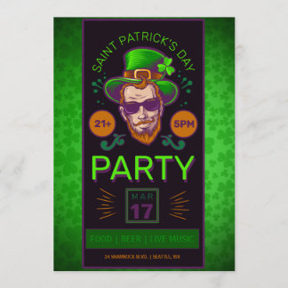 Invitación Volante del Fiesta del Día de San Patricio