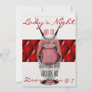 Invitación Volante del Fiesta nocturno de Lady