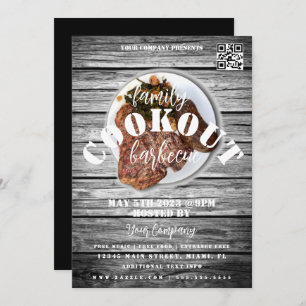 Invitación Volante Fiesta de eventos de carne barbacoa de coc