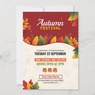 Invitación Volante Fiesta del Festival de Otoño