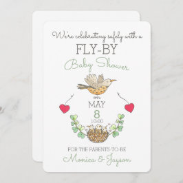 Invitación Volar Por Baby Shower En Bird Nest