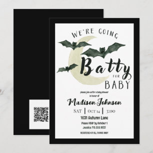 Invitación Volar por el bebé Código QR para la fiesta de reve