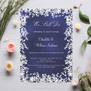 Invitación Volcán de nieve azul de la marina renovación de la