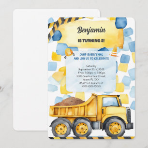 Invitación Volcar cada cosa es cumpleaños