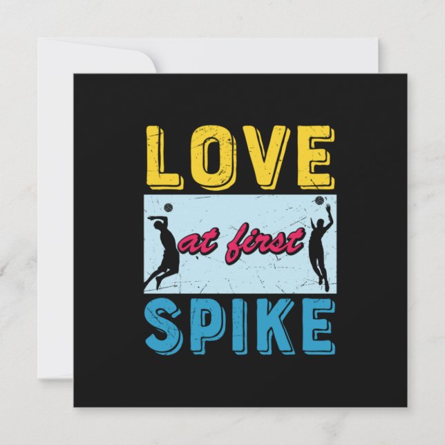 Invitación Voleibol | Amor En First Spike (Anverso)