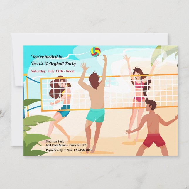 Invitación Voleibol de Playa (Anverso)