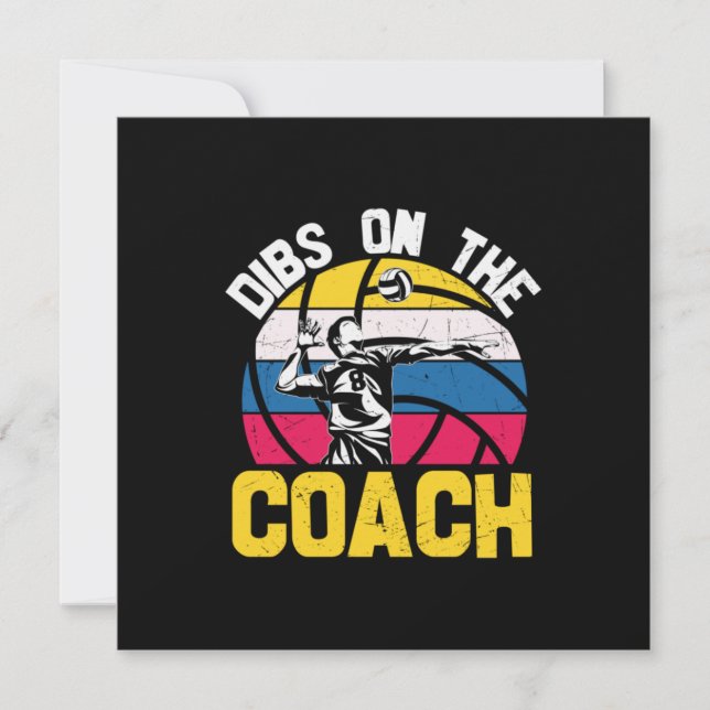 Invitación Voleibol | Dibs On the Coach (Anverso)