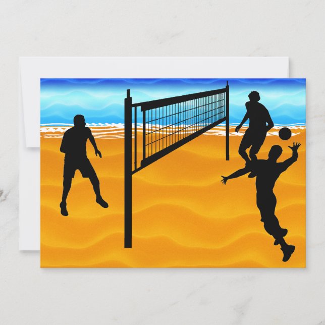 Invitación Voleibol playa (Anverso)