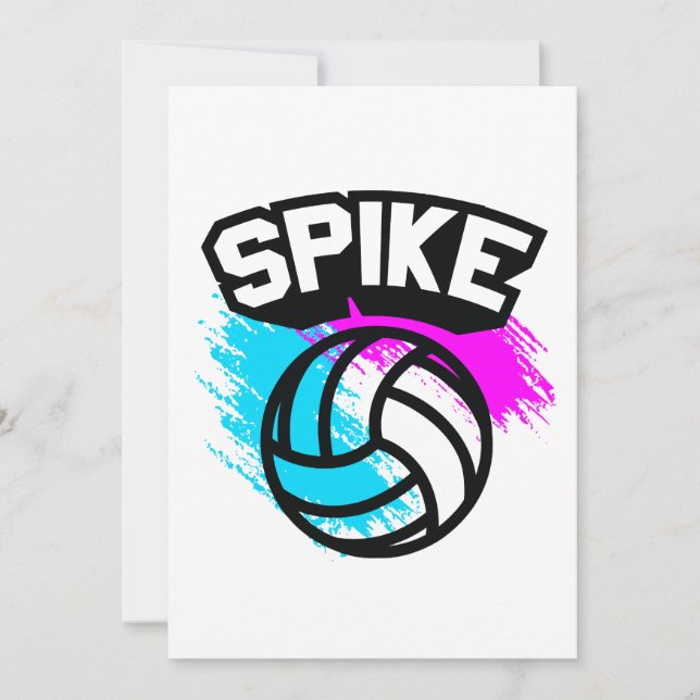 Invitación Voleibol Spike (Anverso)