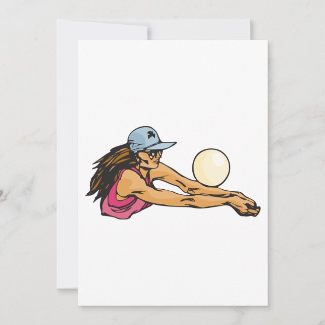 Invitación Voleybolista femenina (Anverso)