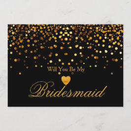 Invitación Voluntad del corazón del purpurina del oro falsa