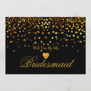 Invitación Voluntad del corazón del purpurina del oro falsa