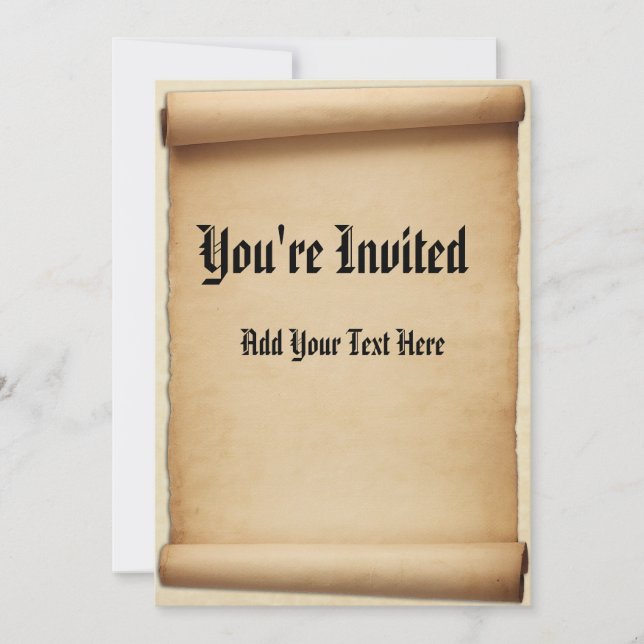 Invitación Voluta de la proclamación del pergamino le invitan (Anverso)