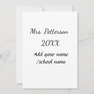 Invitación Volver a la escuela agregar el nombre del profesor