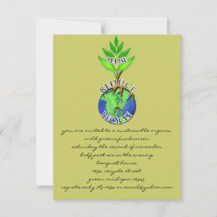 Invitación Volver a usar ReDuce ReCycle