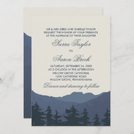 Invitación Volver al Boda formal de las montañas