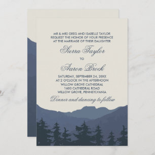 Invitación Volver al Boda formal de las montañas