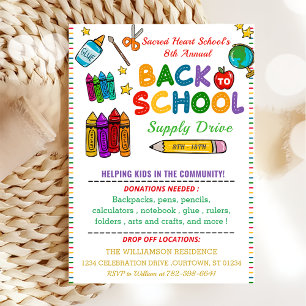 Invitación Volver al Fiesta escolar