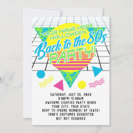 Invitación Volviendo al Fiesta Geométrico de los años 80 de l