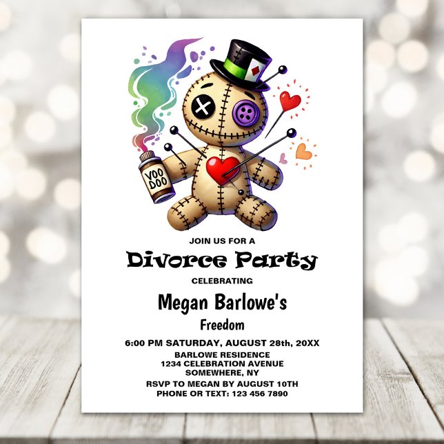 Invitación Voodoo Doll Divorcio Fiesta (Subido por el creador)