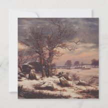 Vordingborg en Invierno por J.C. Dahl Arte Fino