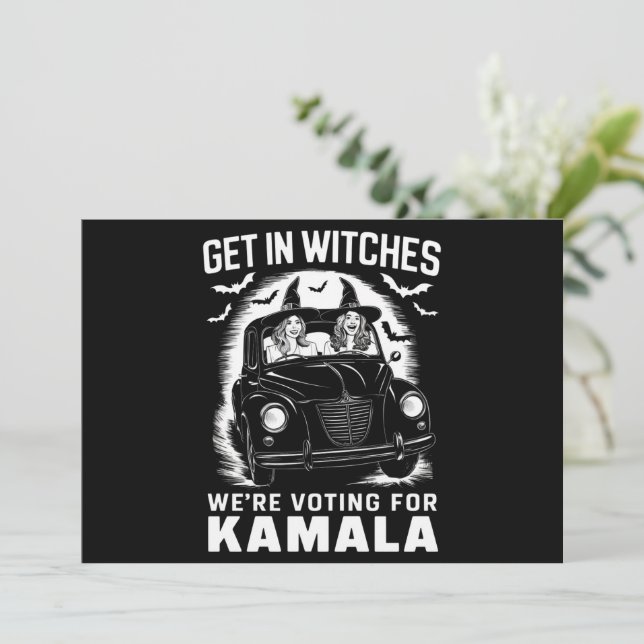 Invitación Votamos por Kamala Halloween (Anverso de pie)