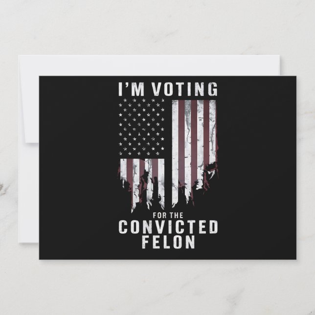 Invitación Voto por el convicto Felon Pro Trump 2024 (Anverso)