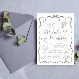 Invitación Votos caprichosos | Doodle dibujado a mano | Brida