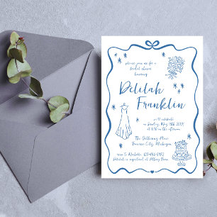 Invitación Votos caprichosos   Doodle dibujado a mano   Brida