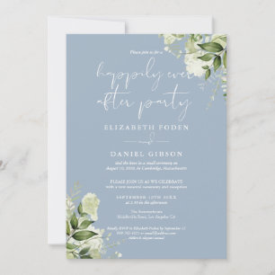 Invitación Votos de Boda de la Fiesta de Greenery Happily Eve