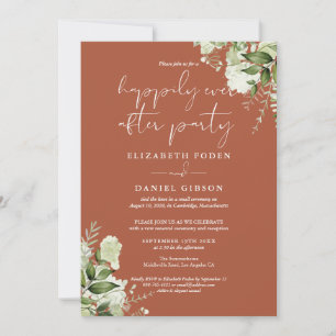 Invitación Votos de Boda de la Fiesta Greenery Happily Ever A