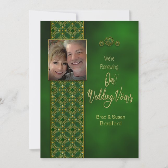 Invitación VOTOS DE BODA IRLANDÉS RENOVADORES, Inserción de f (Anverso)