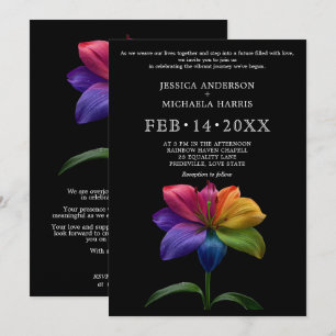 Invitación 🌈 Votos de Boda Technicolor