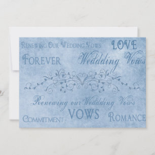 Invitación Votos de Bodas de renovación - Texturas azules
