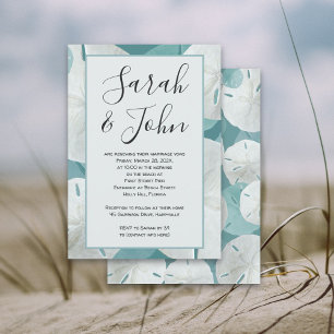 Invitación Votos de Playa Ceremonia de Aniversario de Dólar d