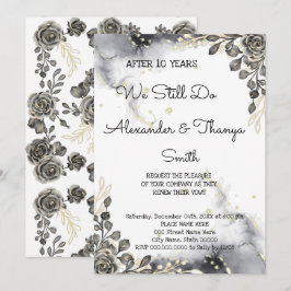Invitación Votos de renovación de aniversario de Boda de Rosa