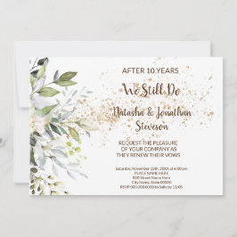 Invitación Votos de renovación de aniversario de Boda herbal