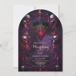 Invitación Votos Más Allá del Velo – Arte de Boda Gótico