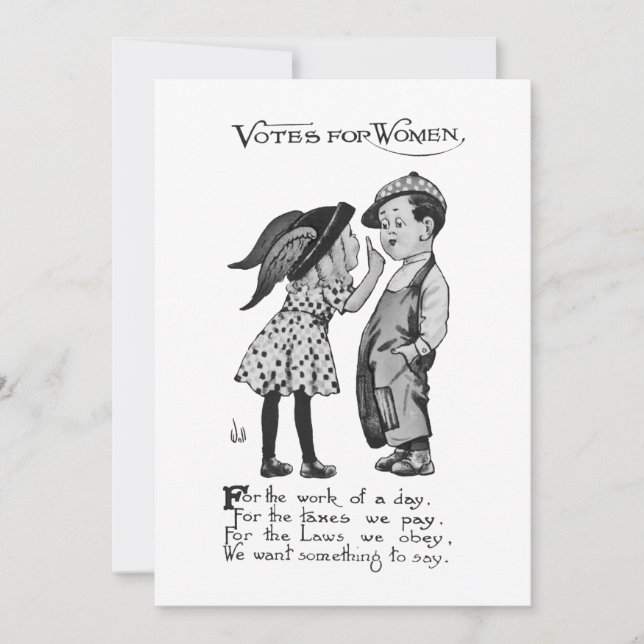 Invitación Votos para las mujeres (Anverso)